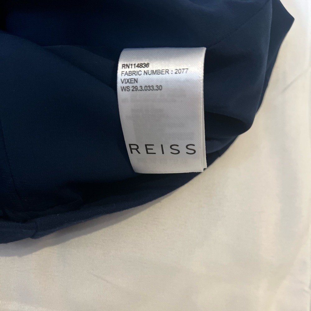 Reiss Dress Blue Womens Size 8 Body Mesh Design Long Sleeve Occasion Wear - Picture 15 of 16